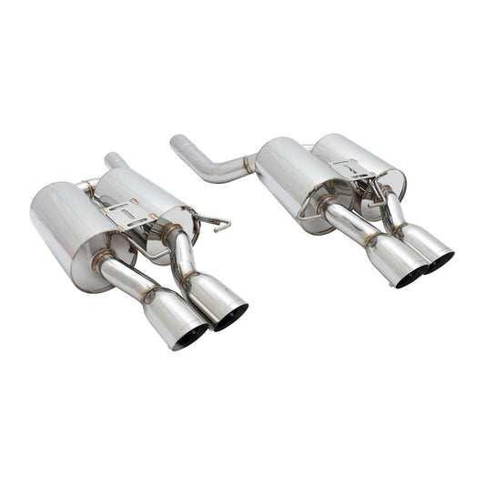 Megan Racing Supremo Exhaust System for 2005–2010 BMW E60 M5 — Stainless Rolled Tips — MR-ABE-BE60M5-R+L+M