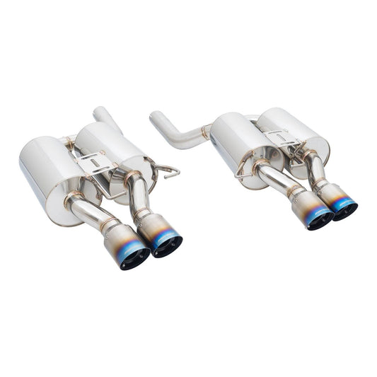 Megan Racing Supremo Exhaust System for 2005–2010 BMW E60 M5 — Blue Titanium Tips