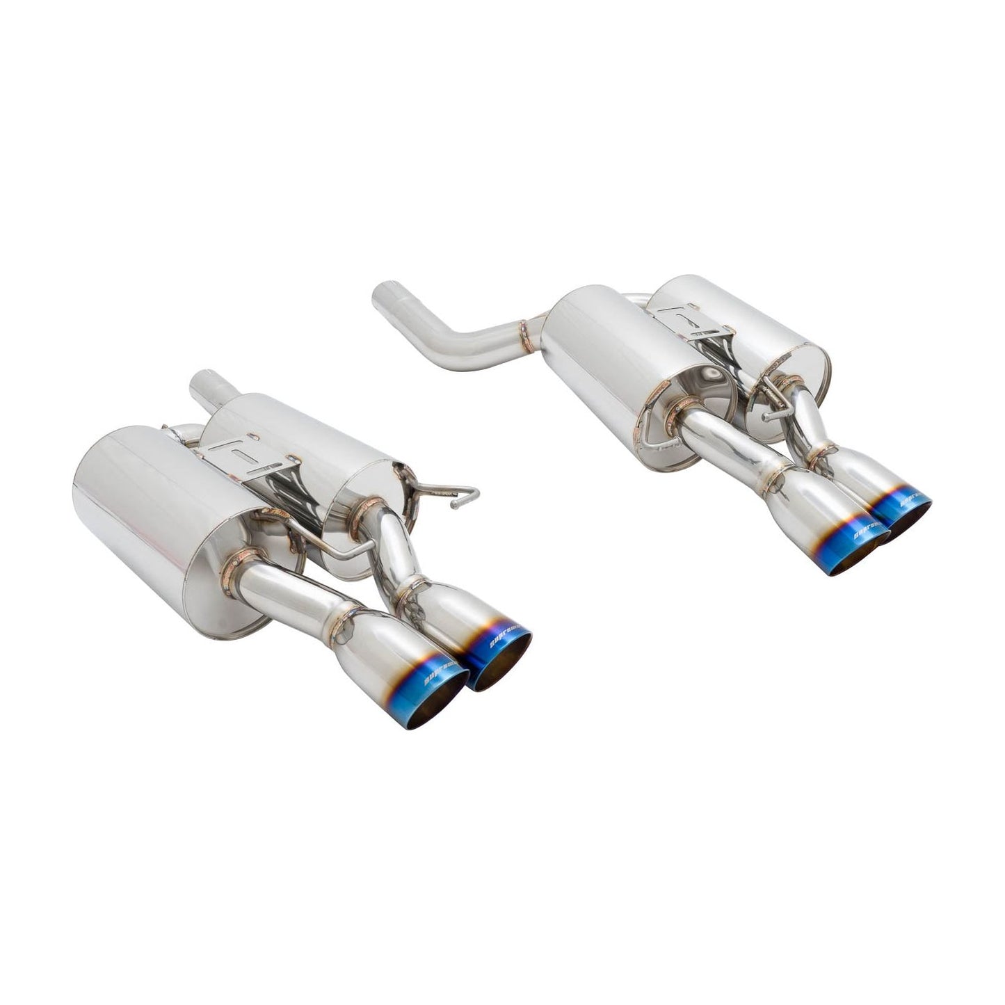 Megan Racing Supremo Exhaust System for 2005–2010 BMW E60 M5 — Burnt Rolled Tips — MR-ABE-BE60M5-VO-R+L+M