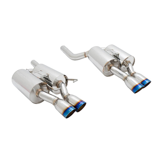 Megan Racing Supremo Exhaust System for 2005–2010 BMW E60 M5 — Burnt Rolled Tips — MR-ABE-BE60M5-VO-R+L+M