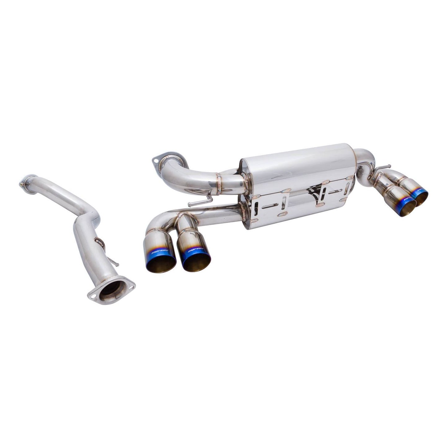 Megan Racing Supremo Exhaust System for 2011–2012 BMW E82 1M — Burnt Rolled Tips — MR-ABE-BE821M-VO+M