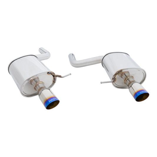 Megan Racing Supremo Exhaust System for 2011+ BMW F10 5-Series – Single Burnt Rolled Tip – MR-ABE-BF10-VO-RR+RL
