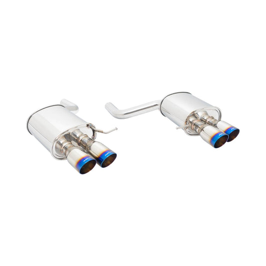 Megan Racing Supremo Exhaust System for 2011+ BMW F10 535i (M-Sport Bumper) — Burnt Rolled Tips — MR-ABE-BF10V2-VO-RR+RL
