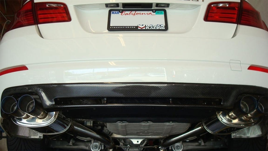 Megan Racing Supremo Exhaust System for 2011+ BMW F10 535i (M-Sport Bumper) — Burnt Rolled Tips — MR-ABE-BF10V2-VO-RR+RL