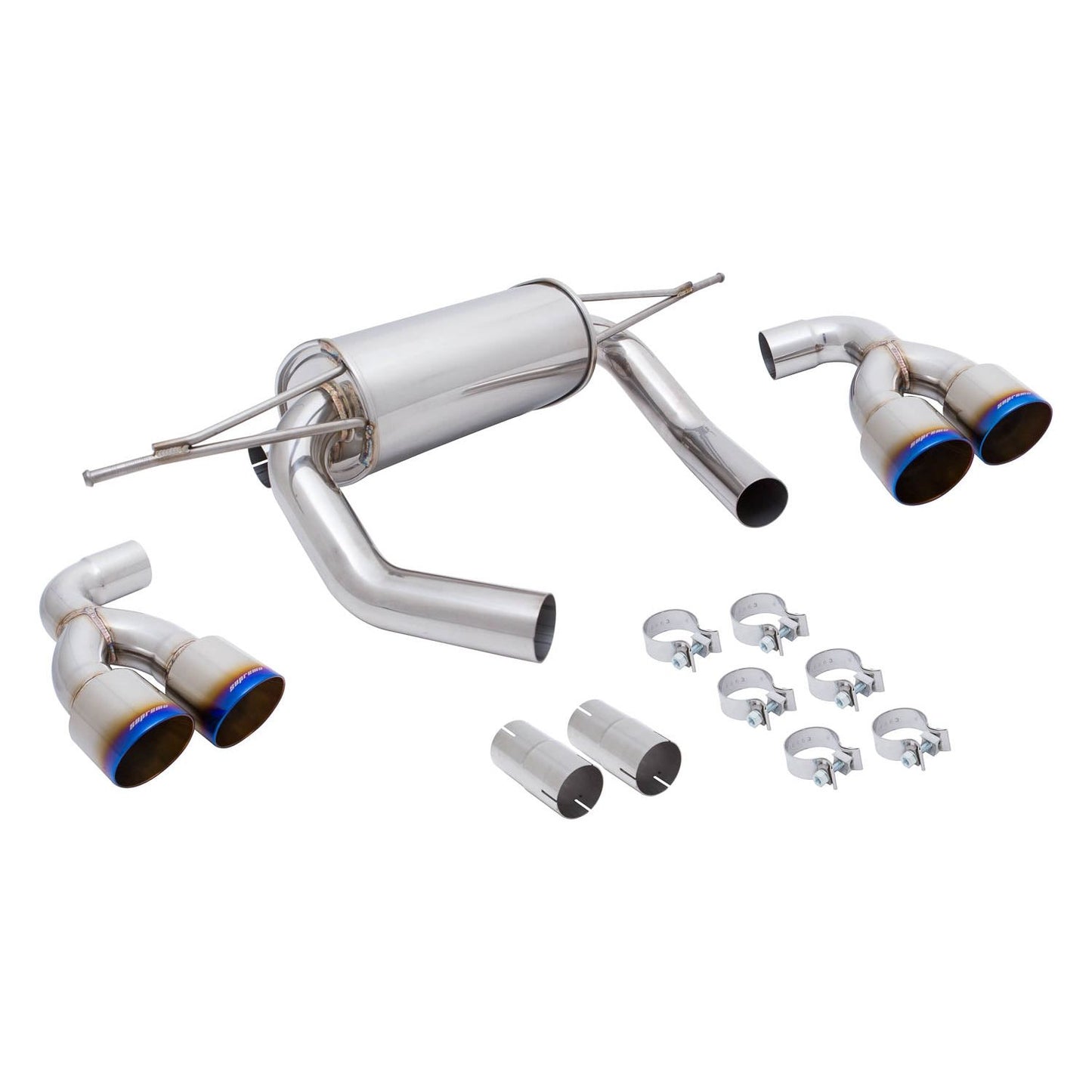 Megan Racing Supremo Exhaust System for 2015–2019 BMW M3 (F80) / M4 (F82) — Burnt Rolled Tips — MR-ABE-BF82-VO