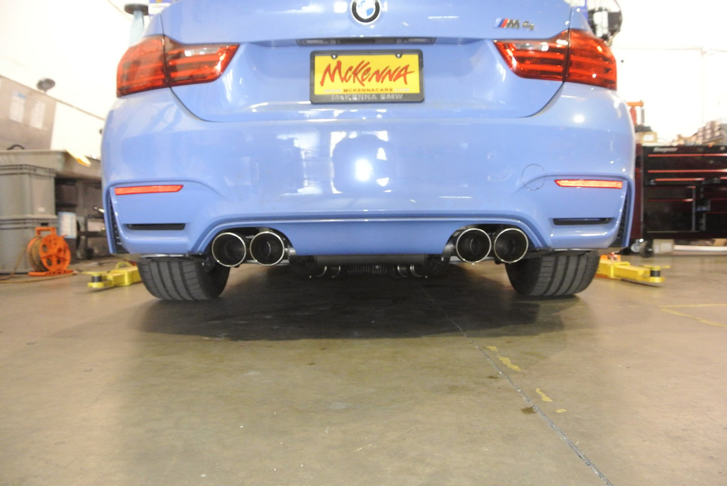 Megan Racing Supremo Exhaust System for 2015–2019 BMW M3 (F80) / M4 (F82) — Burnt Rolled Tips — MR-ABE-BF82-VO