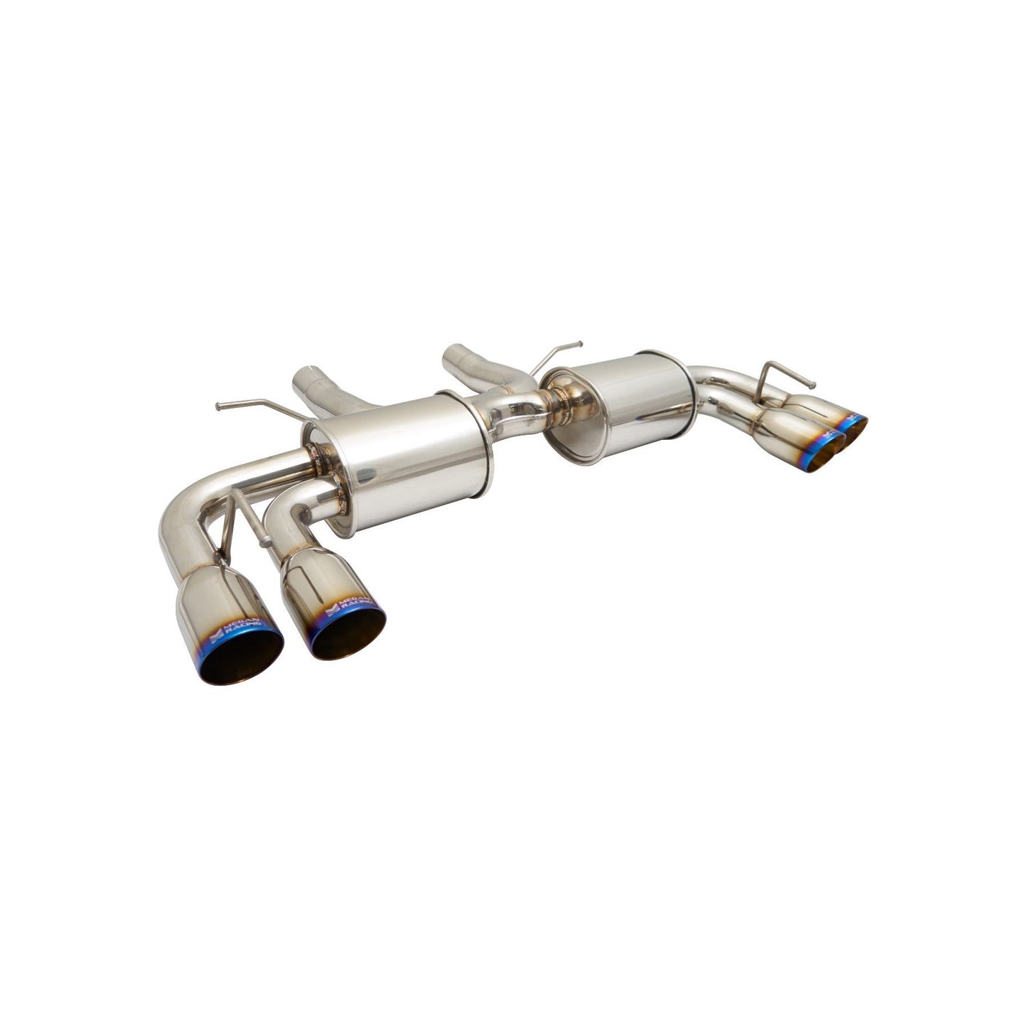Megan Racing Exhaust System (Burnt Roll Quad Tip) for 2016–2018 Chevrolet Camaro SS — MR-ABE-CCA16-V2-VO