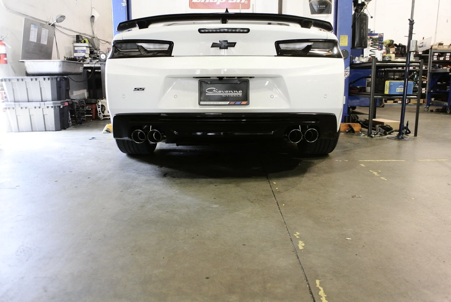 Megan Racing Exhaust System (Burnt Roll Quad Tip) for 2016–2018 Chevrolet Camaro SS — MR-ABE-CCA16-V2-VO