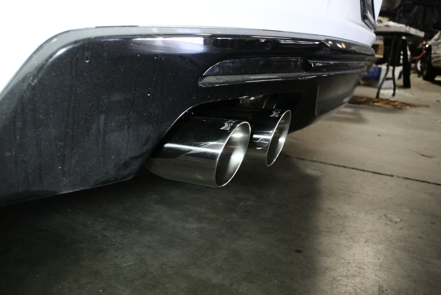 Megan Racing Exhaust System (Burnt Roll Quad Tip) for 2016–2018 Chevrolet Camaro SS — MR-ABE-CCA16-V2-VO