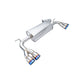 Megan Racing Turbo Type Cat-Back Exhaust System with Blue Titanium Tips for 2009–2016 Hyundai Genesis Coupe 2.0L Turbo — MIDPIPE-HG0920T + MR-ABE-HG09