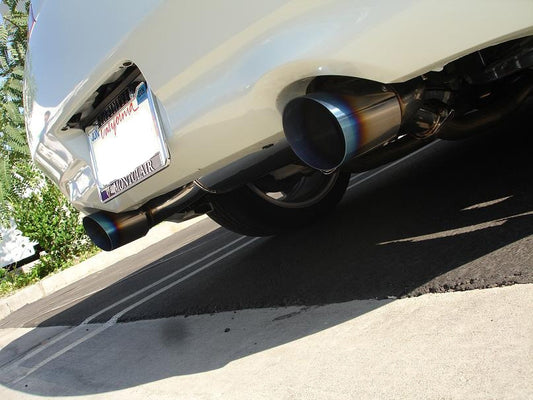 Megan Racing Axle-Back Exhaust System (Blue Titanium Tips) for 2008–2013 Infiniti G37 Coupe — MR-ABE-IG372D