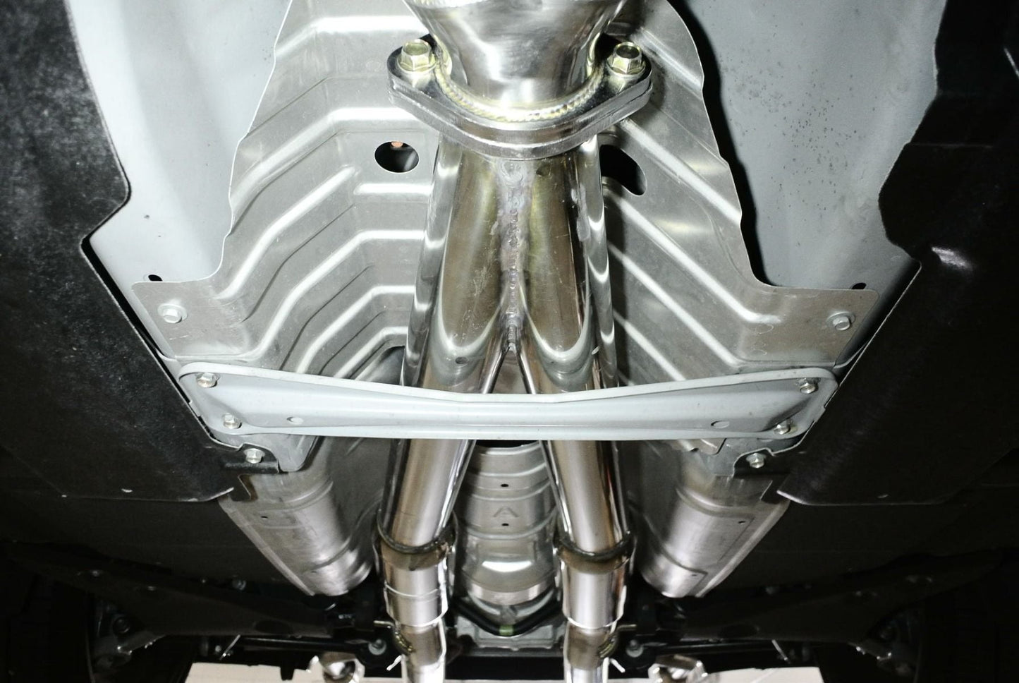 Megan Racing Cat-Back Exhaust System for 2016+ Infiniti Q50 3.0 Twin Turbo AWD/RWD (Excludes Non-Turbo Models) — MR-CBS-IQ14X-R + MR-CBS-IQ14X-M