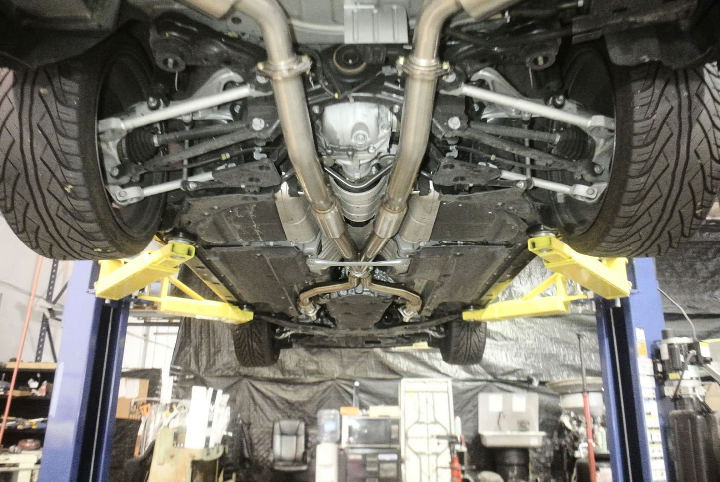 Megan Racing Cat-Back Exhaust System for 2016+ Infiniti Q50 3.0 Twin Turbo AWD/RWD (Excludes Non-Turbo Models) — MR-CBS-IQ14X-R + MR-CBS-IQ14X-M