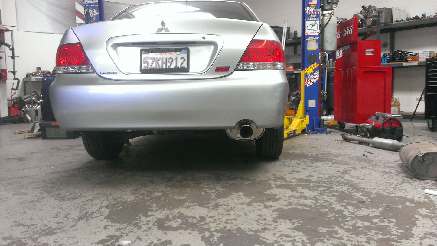 Megan Racing OE-RS Cat-Back Exhaust System with Stainless Rolled Tips for 2002–2006 Mitsubishi Lancer — MR-CBS-ML02