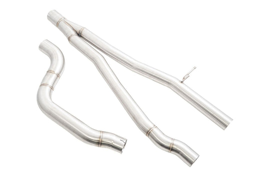 Megan Racing OE-Type Dual Exit Cat-Back Exhaust System with Burnt Blue Tips for 2019+ Toyota Supra (3.0L 6-Cylinder) — MR-CBS-TS20-OE-R-BT+M