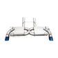 Megan Racing OE-Type Dual Exit Cat-Back Exhaust System with Burnt Blue Tips for 2019+ Toyota Supra (3.0L 6-Cylinder) — MR-CBS-TS20-OE-R-BT+M