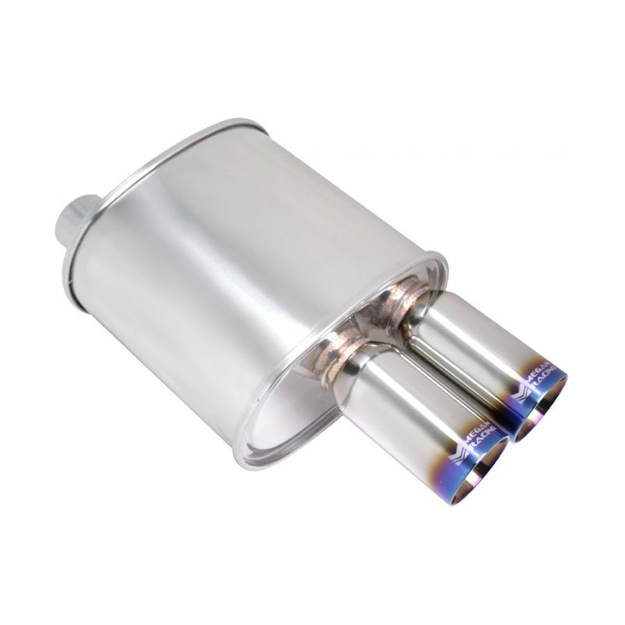 Megan Racing Universal Exhaust F-RT Dual Burnt Tip Muffler - MR-MU-FRT-2-VO