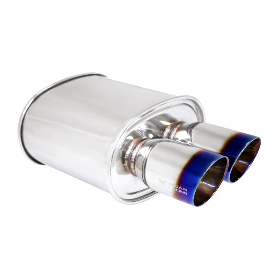 Megan Racing Universal Exhaust M-VO Muffler Dual Burnt Tips - MR-MU-MVO-2