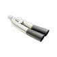 Megan Racing Universal Dual 3" VIP Exhaust Tip "Blast Pipe" Style (weld-on) - Angled Cut - Black Chrome Tip - MR-UT-D3BC-V2