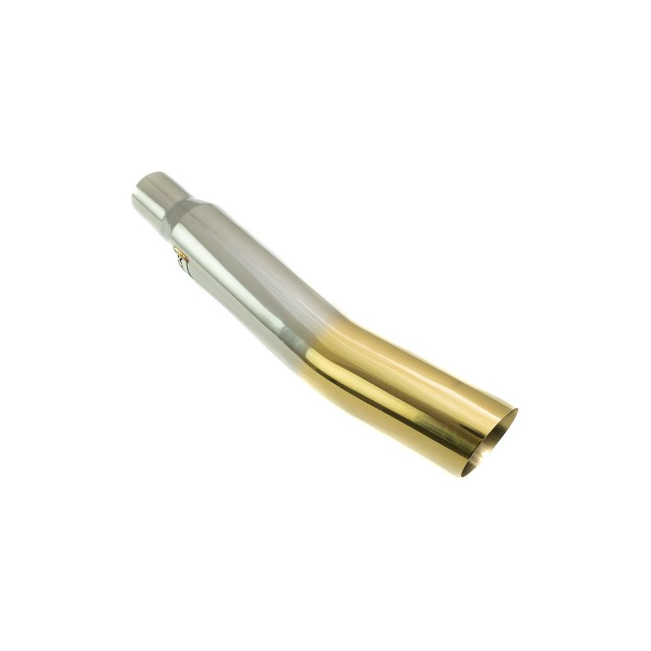 Megan Racing Universal 3" to 4" VIP Exhaust Tips "Blast Pipes" Style - Single - Angled - Gold Tip - MR-UT-S4GD-V2
