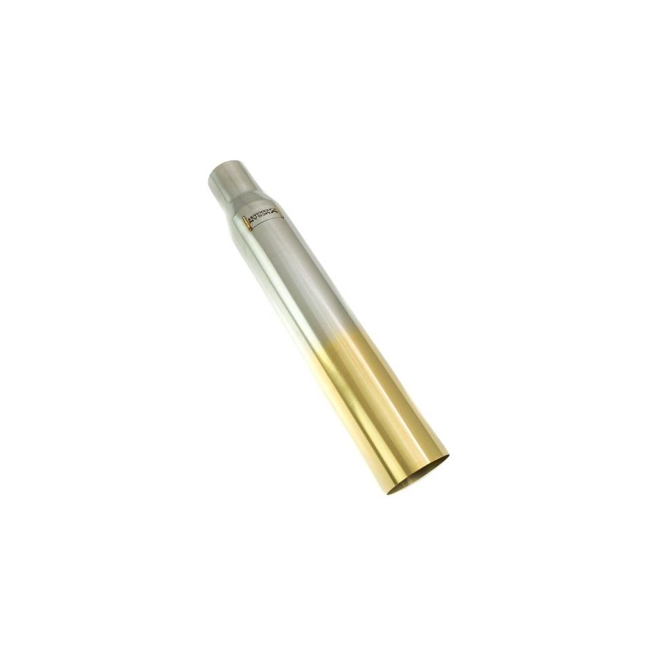 Megan Racing Universal 3" to 4" VIP Exhaust Tips "Blast Pipes" Style - Single - Straight - Gold Tip - MR-UT-S4GD