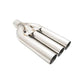 Megan Racing Universal Triple 3" VIP Exhaust Tip "Blast Pipe" Style (weld-on) - Straight Cut - Stainless Tips - MR-UT-TR3