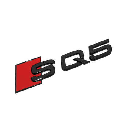"SQ5" Gloss Black Raised Letter Emblem For Rear Trunk Lid Fits Audi