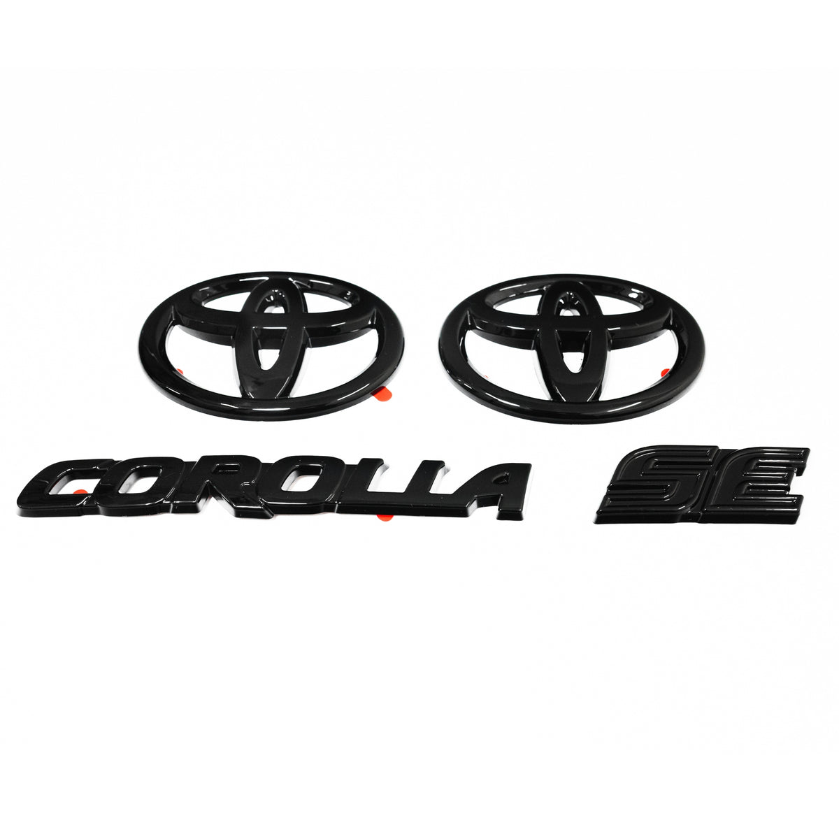 Gloss Black Emblem 4PCS Overlays for 2020–2023 Toyota Corolla SE