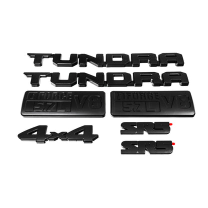 Blackout Emblem 7PCS Overlays for 2014–2021 Toyota Tundra SR5 5.7L V8 i-Force 4x4