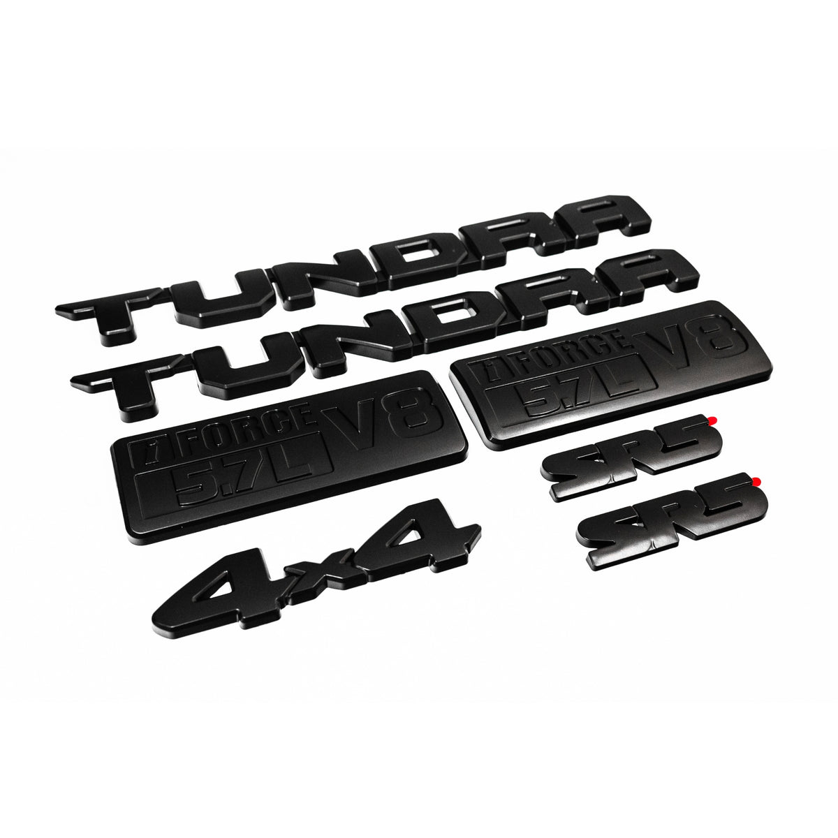 Blackout Emblem 7PCS Overlays for 2014–2021 Toyota Tundra SR5 5.7L V8 i-Force 4x4