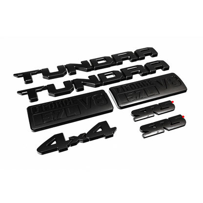 Blackout Emblem 7PCS Overlays for 2014–2021 Toyota Tundra SR5 5.7L V8 i-Force 4x4
