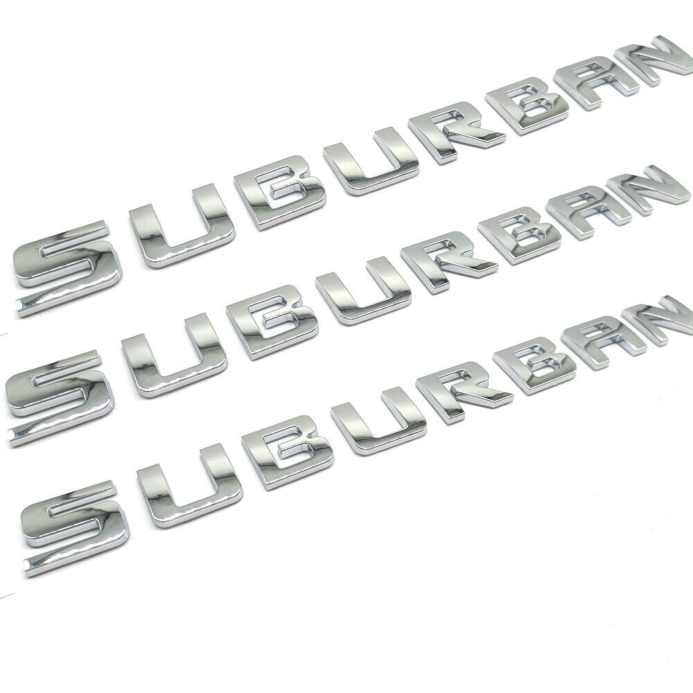 Left & Right Door Emblems For Chevrolet/GMC SUBURBAN Letter Liftgate Nameplates Badge