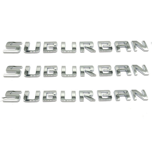 Left & Right Door Emblems For Chevrolet/GMC SUBURBAN Letter Liftgate Nameplates Badge