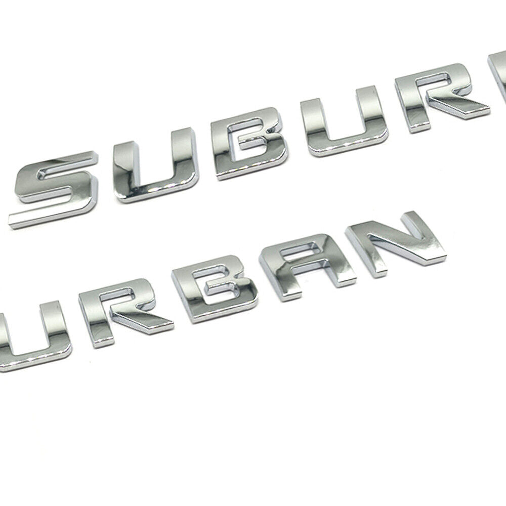 Left & Right Door Emblems For Chevrolet/GMC SUBURBAN Letter Liftgate Nameplates Badge