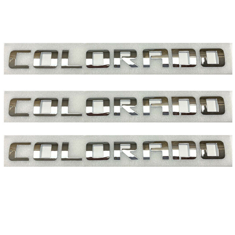 Colorado Lettering Left & Right Door Emblems For ChevroletCOLORADO Letter Nameplates Badge ...