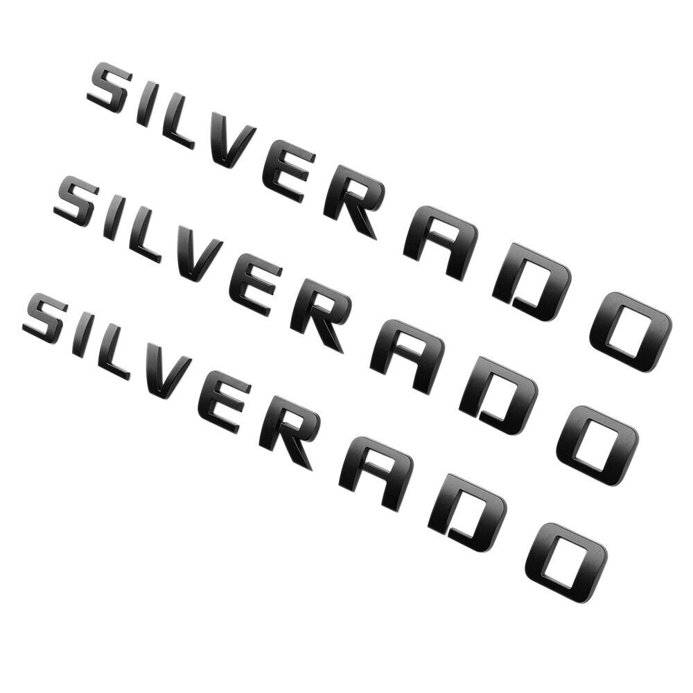 Left & Right Door Emblems For Chevrolet/GMC SILVERADO Letter Nameplates ...