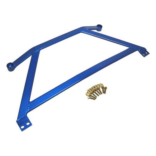 Megan Racing Front Lower Subframe H-Bracket Brace Bar for 2006-2011 Honda Civic - Blue/Red
