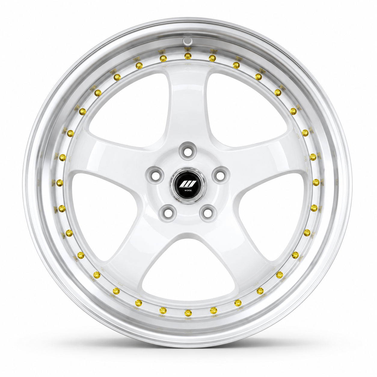 WKS-2 | WORK MEISTER Style Wheels White Machined Lip